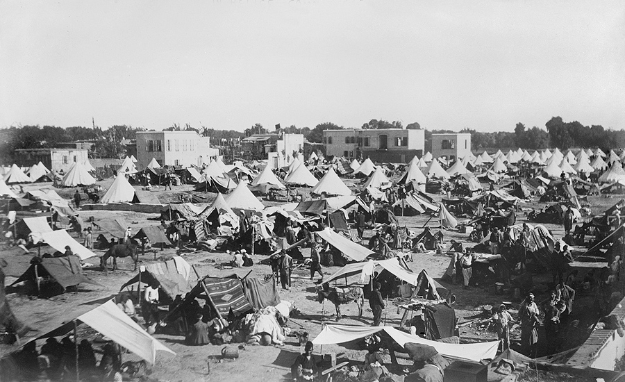 Tentenkamp bij de stad Aintab (tegenwoordig Gaziantep) voor overlevenden